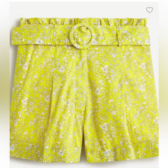 J. Crew Pants - J. Crew Pleated short with ring-buckle belt in Liberty® Summer Blooms Poplin 10